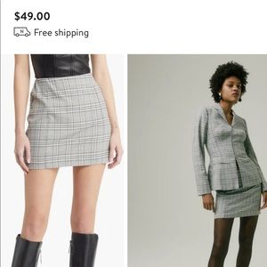 Open edit plaid skirt